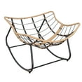 thumbnail image 6 of Fogcroll Outdoor Rattan Rocking Chair Patio Comfy Reading Chair Indoor Recliner Wide Rocking Chair with Oversized Cushion Strong Load-Bearing for Balcony, Front Porch, Garden, Living Room, 6 of 13