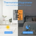 thumbnail image 3 of 2 Pack Indoor Thermometer Digital Hygrometer Room Thermometer Humidity Monitor with Backlight, Suitable for Bedroom, Baby Room, Wine Cellar, Flower Room, Laboratory, Battery Included-White, 3 of 7