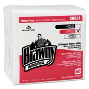Georgia Pacific Professional Brawny Industrial Airlaid Medium Duty Folded Wipers 1/4-Fold 12-1/2x13