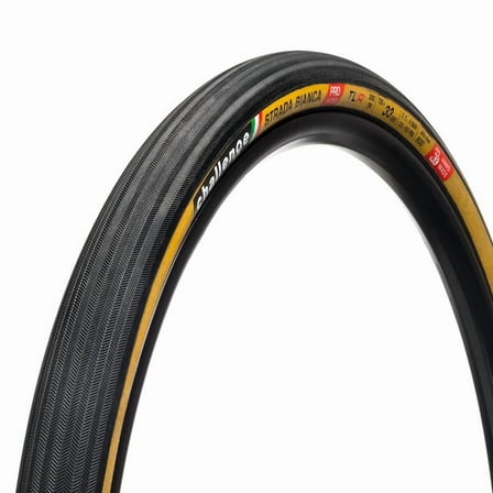 Challenge Strada Bianca Pro Tire Tubeless, Folding, Black/Tan, Handmade 700 x 33