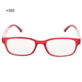 thumbnail image 4 of Gafas de lectura Gafas para presbicia Gafas con montura roja para hombres y mujeres con cajas de almacenamiento (+350 montura roja), 4 of 12