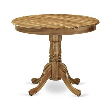 East West Furniture Antique Round Acacia Wood Dining Table in Natural