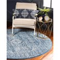 thumbnail image 1 of Unique Loom 3143229 3 ft. 3 in. x 3 ft. 3 in. Bushwick Brighton Round Rug, Navy Blue, 1 of 2