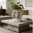 thumbnail image 3 of Lady Face Planter Pot,Viral Lady Head Planter,Afro Planter-Garden Outdoor Decor Vintage Sculpture Planter Gift For Plants Lovers, 3 of 9
