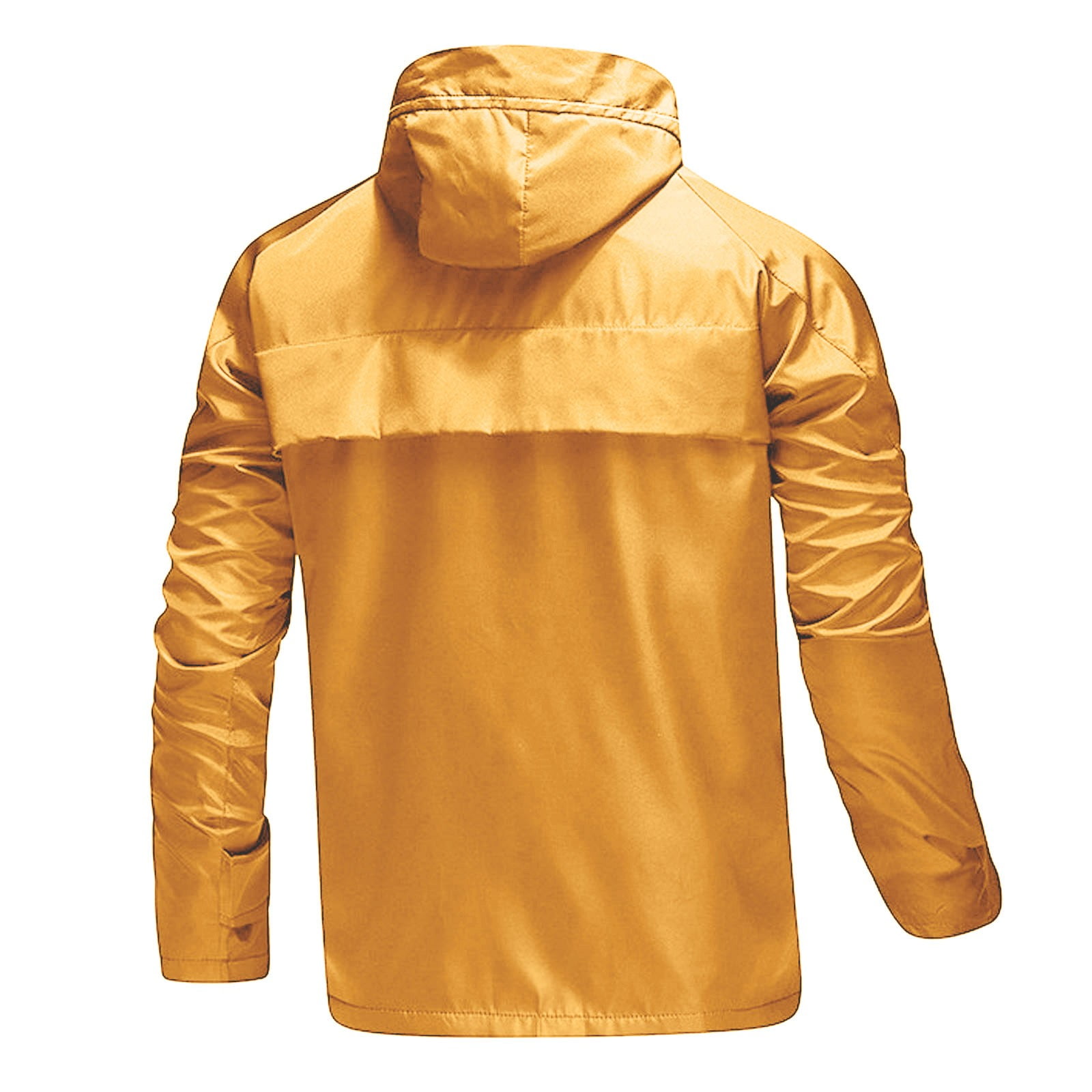 Men's Plus Size Waterproof Coat Hooded Windbreaker Zipper Jacket