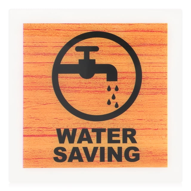 MasteelfCA Water Saving Sign Notice Caution Warning Sign for Restaurant Commercial and Industrial