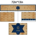 thumbnail image 4 of Rustic Passover Table Runner Jewish Pesach Seder Decoration Linen Star of David Hebrew Home Kitchen Dining Room Decor 13x72'''', 4 of 5