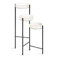 thumbnail image 2 of Kate and Laurel Finn Metal Tri-Level Plant Stand, White/Black 16x21x30, 2 of 7