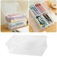 thumbnail image 2 of Transparent Desktop Storage Box, Large Capacity, Multi-Functional for Snacks/Stationery/Pencils, Stackable Sturdy, Home/Office Organizer, 2 of 6