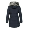 thumbnail image 4 of Wnegstg Women Winter Coat Fashion Hooded Faux-Fur Winter Warm Puffer Long Jacket, 4 of 8