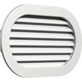 thumbnail image 2 of 30"W x 22"H Horizontal Round Ended (35"W x 27"H Frame Size): Functional, PVC Gable Vent w/ 1" x 4" Flat Trim Frame, 2 of 14