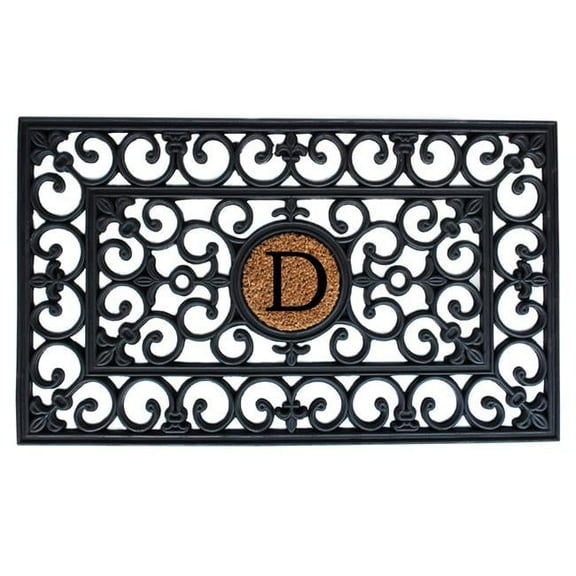 Calloway Mills Rubber Monogram Outdoor Doormat 18" x 30" (Letter D)