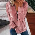 thumbnail image 1 of 2023 Chandail en Molleton Mode pour Femmes 50 % de Réduction Liquidation Hauts pour Femmes Automne Manches Longues Chandail Ample Chemise Habillée Décontractée Dames Chandails en Molleton à Col Rond Rayé, 1 of 5