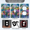 thumbnail image 3 of Yayeee Duplex Wall Plate 1-Gang 4.5"x2.7" Home Receptacle Light Switch Decorative Outlet Cover, Art Plants, 3 of 7