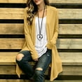 thumbnail image 6 of BUIGTTKLOP Women's Lightweight Cardigan Casual Soft Long Sleeve Cotton Linen Cardigans High Low Hem Cardigans for Fall, 6 of 8