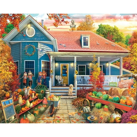 White Mountain Puzzles, Autumn House 1000 Piece Puzzle