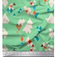 thumbnail image 1 of Soimoi Green Heavy Satin Fabric Geometric Abstract Decor Fabric Printed Yard 54 Inch Wide, 1 of 3