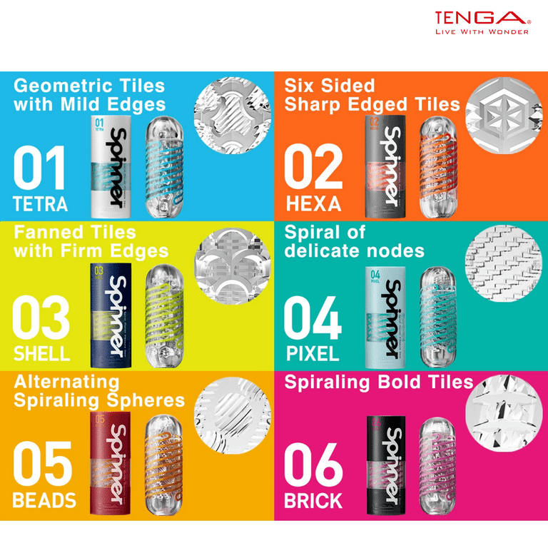 TENGA SPINNER 01 Tetra Reusable Spiral-Motion Male TENGA SPINNER 01 Tetra Reusable Spiral-Motion Male