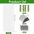 Gpoty Garden Hoops Bracket Kit,30/15Pcs Greenhouse Hoop Garden Netting