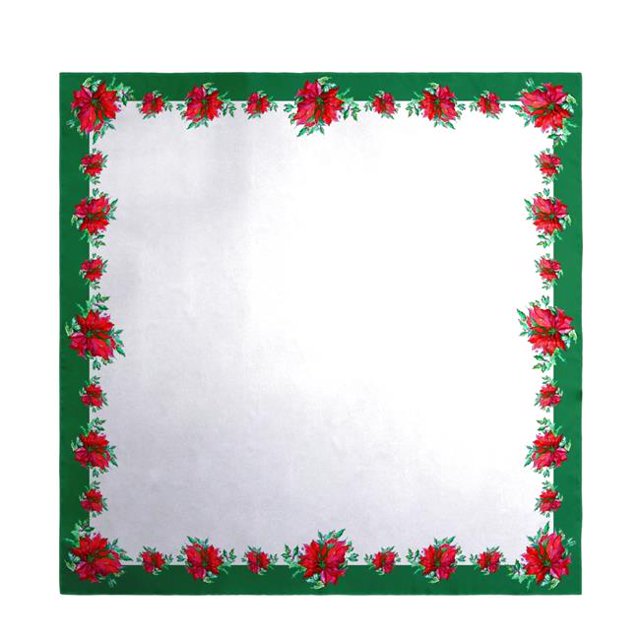 Betsy Drake TS901 52 in. Poinsettia Square Table Cloth
