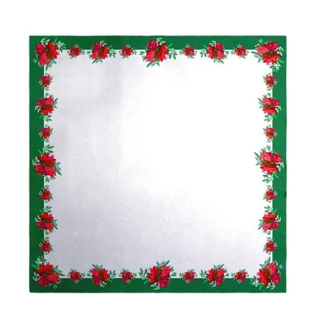 

Betsy Drake TS901 52 in. Poinsettia Square Table Cloth