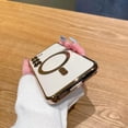 thumbnail image 5 of for Samsung Galaxy S23 Plus Case Magnetic Clear with Camera Lens Protector Full Protection MagSafe Electroplated Silicone Slim Fit Shockproof Protective Case Cover 6.6 Inch - Gold, 5 of 12