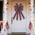 thumbnail image 2 of Qocolhg Large 4th of July Patriotic Bows for Wreath,American Flag Wreath Bows Stars Decor American Flag Bow for Indoor Outdoor,Red with Blue Stars Bunting Independence Day Party Holiday Decorations, 2 of 6