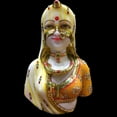 thumbnail image 3 of Bani Thani Bust Statue, Large 9 inches Murti, The Indian Mona Lisa Bust Marble Sculpture, Traditional Indian Women Figurine Bust, Multicolor Jewelry Clothes Figurine - Home Office Decor Gifts (Orange), 3 of 5