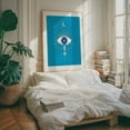thumbnail image 5 of Mystic moon goddess eye - gold and blue - Illustration Mystical Spiritual Geometric Cosmic Moon Modern Art Surrealism Unframed Wall Art Print 24 x 32 inches, 5 of 13