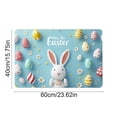 thumbnail image 3 of Colorful Egg Bunny Flower Easter Doormat, Home Decor Rug Door Mat Floor Mat for Indoor Outdoor (16x24 in), 3 of 6