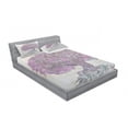 thumbnail image 3 of Ambesonne Tree Fitted Sheet & Pillow Sham Set, Watercolor Bohemian, Twin, Grey Purple, 3 of 3