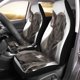 thumbnail image 1 of ABPHQTO Juego de 2 fundas de asiento de coche cachorro gris Bulldog francés sentado mirando hacia arriba blanco Universal Auto asientos delanteros Protector se adapta, 1 of 4