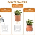 thumbnail image 3 of EFISPSS 6-inch Self-Watering Terracotta Pot with Glass Reservoir, Indoor/Outdoor Flower Planter for Succulents Herbs, Home Office Balcony Garden Decor, 3 of 7