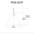 thumbnail image 2 of Dainolite PCN-321P-AGB-790 1 Light Incandescent Pendant, Aged Brass with White Shade, 2 of 2