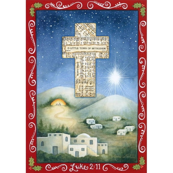 LPG Greetings O Little Town of Bethlehem: Annie LaPoint Religious Christmas Card (1 card/1 envelope)