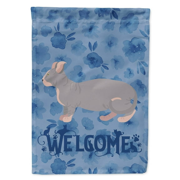 Carolines Treasures CK4876CHF Dwelf 1 Cat Welcome Flag Canvas House Size Large multicolor