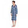 thumbnail image 2 of Women's Nightshirt Long Sleeve Button Down Nightgown V-Neck Sleepwear Pajama Dress, 2 of 11