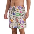 thumbnail image 2 of Kdxio Dog Doing Yoga Pattern Mens Casual Shorts - Drawstring Summer Beach Sports Shorts for Men, 2 of 9