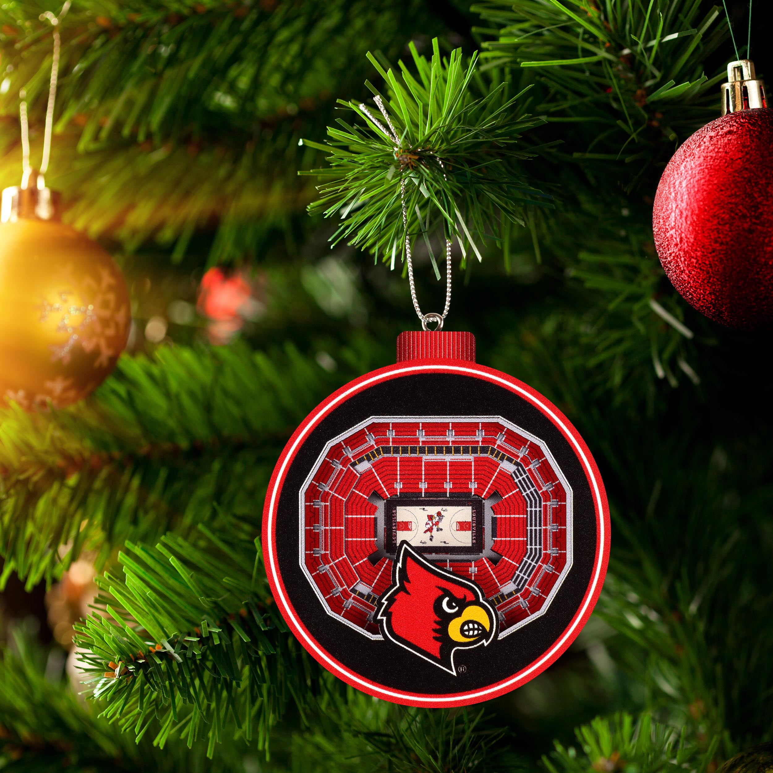 YouTheFan NCAA Louisville Cardinals 3D StadiumView Ornament