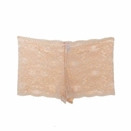 Herrnalise Sexy Women s Underwear Floral Lace Boyshort Panties High Waist Cheeky Panty Underwear for Women Beige-2XL