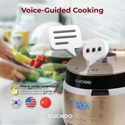 CUCKOO High Pressure Rice Cooker 3-Cup Uncooked / 6-Cup Cooked with Induction Heating Technology, Small Rice Maker with 16 Menu Options and Steam Plate, Voice Guide, Gold (CRP-EHSS0309F)