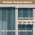 thumbnail image 5 of Chyhomenyc Stone Blue Sheer Curtains 96 Inches Long 2 Panels Set, Light Filtering Solid Window Curtain Panels for Living Room, Rod Pocket Soft Voile Curtain Drapes for Bedroom，Each 42"Wx96"L, 5 of 8