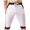 White, variant on Wyobmus Mens Sport Capri Pants Lightweight Athletic Running Shorts Solid Color Bottom Elastic Gym Short Black
