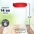 thumbnail image 5 of Double Wall Plastic Tumblers with Slid-lock Lid, 14 oz, 6 pack, Plastic Travel Coffee Cups , Red, 5 of 5