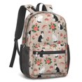thumbnail image 2 of Black and White Cat and Mushroom 17" Waterproof Oxford School Backpacks for Teens, S-Shape Padded Straps, for School, Travel, Hiking, Camping, 2 of 5