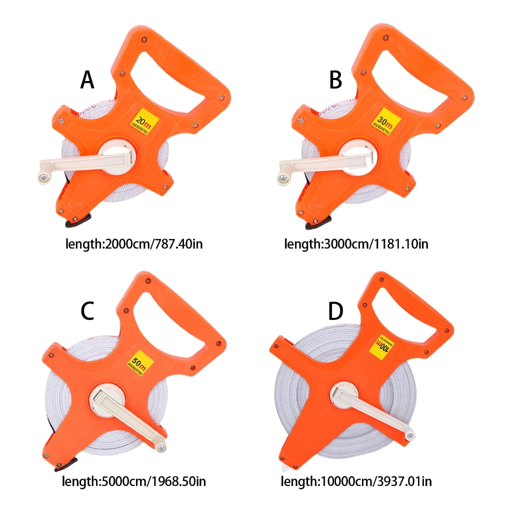 MOMOJIA Ergonomic Handle Measuring Tape 20M 30M 50M 100M Open Reel Tape Measure Tool
