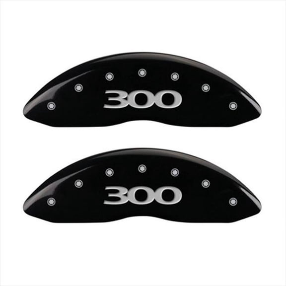 MGP Caliper Covers 300 Black Caliper Covers - Engraved Front & Rear - Set of 4