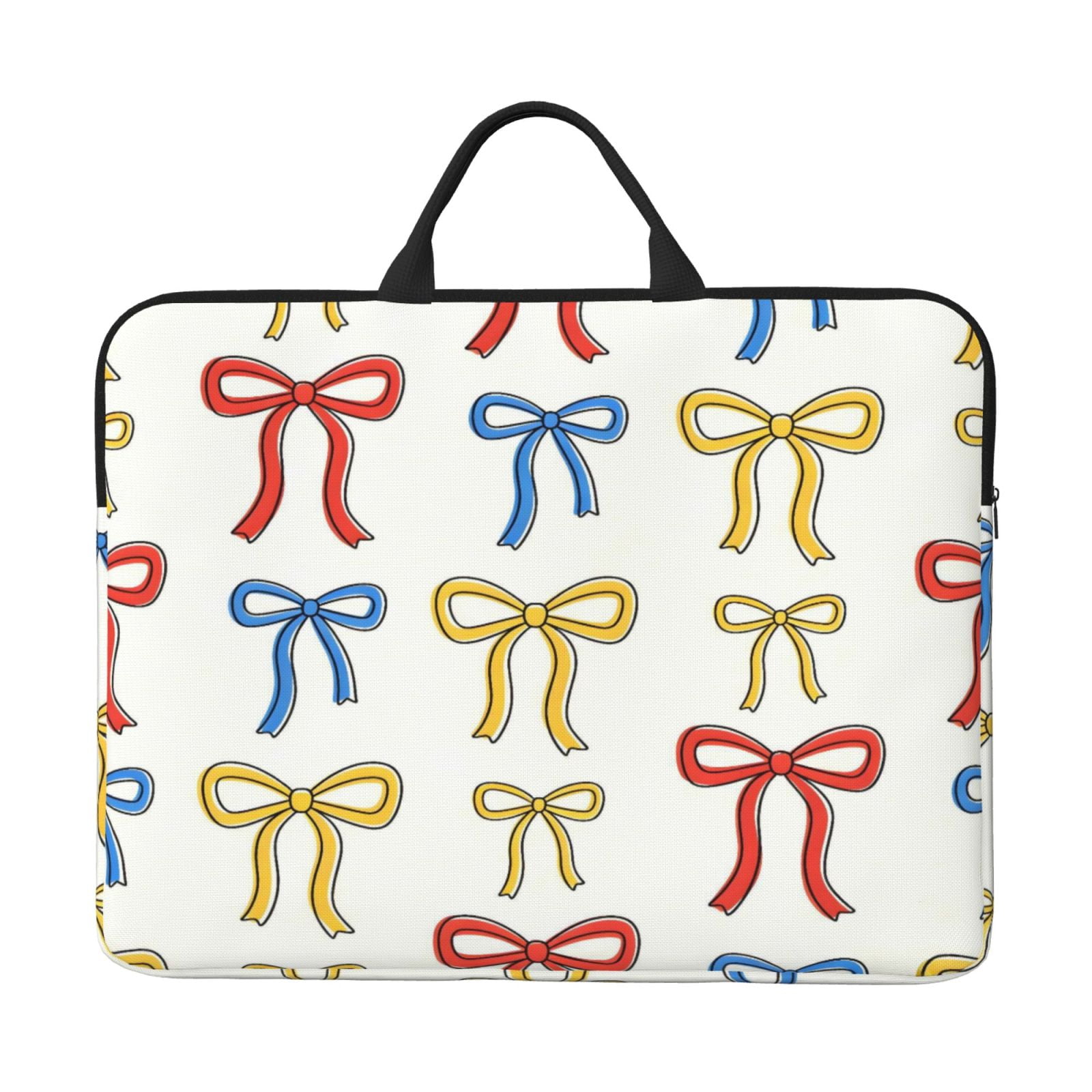 Laptop Sleeve Bag For Women Men 14inch Waterproof Durable Protective Computer Carrying Cover Handle Laptop Case Bag Red Blue Yellow Thin Bows