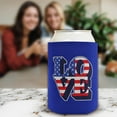 thumbnail image 5 of July 4th Accessories Love America Pop Art Royal Blue 6-Pack Can Drink Sleeves, 5 of 8