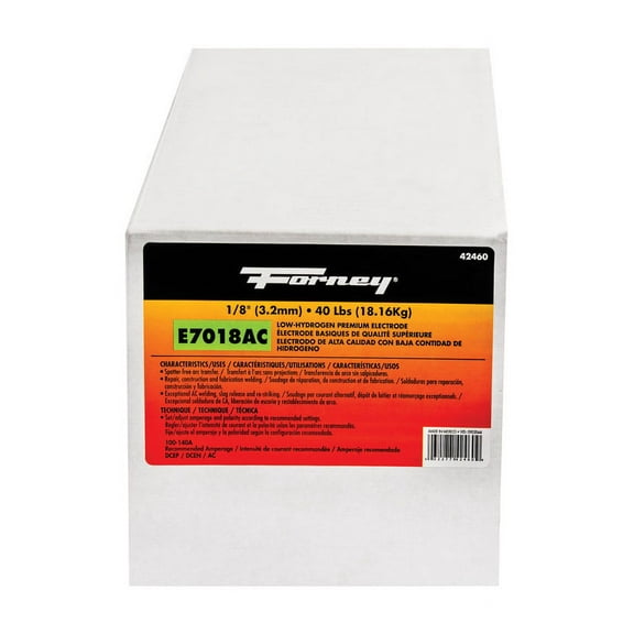 Forney Industries E7018 AC, Steel Electrode, 1/8 in x 40 Pound